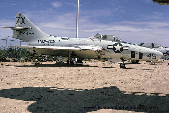 US Marine Corps VMJ-4 Grumman RF-9J Cougar 144426 at the Pima County Museum (1974)