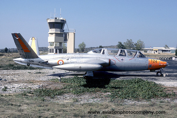 French Air Force Fouga Magister 124 stored at Aubenas (1986)