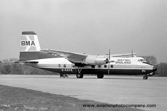 British Midland Handley Page Herald G-ASVO (1975)