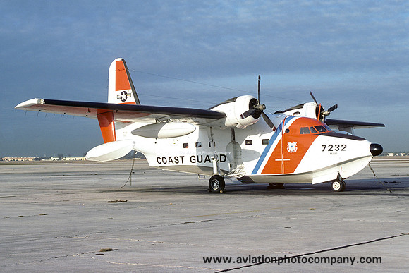 US Coast Guard Miami Grumman HU-16E Albatross CG7232 at Opa Locka (1977)