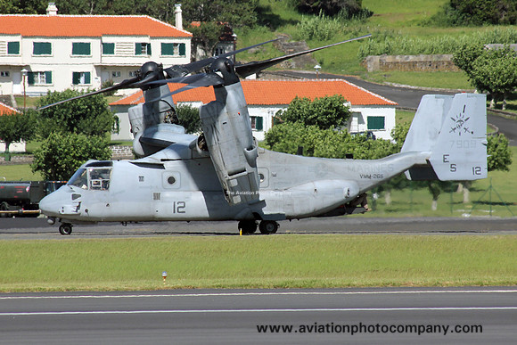 USMC VMM-266 Bell-Boeing MV-22B Osprey 167909/ES-12 at Lajes (2015)