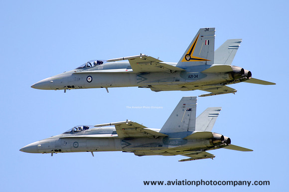RAAF 2 OCU McDonnell Douglas F/A-18As A21-34 & A21-3 (2005)