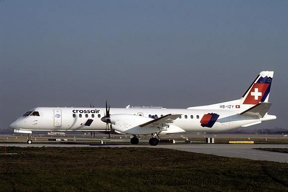 Crossair SAAB 2000 HB-IZY at Munich (1997)