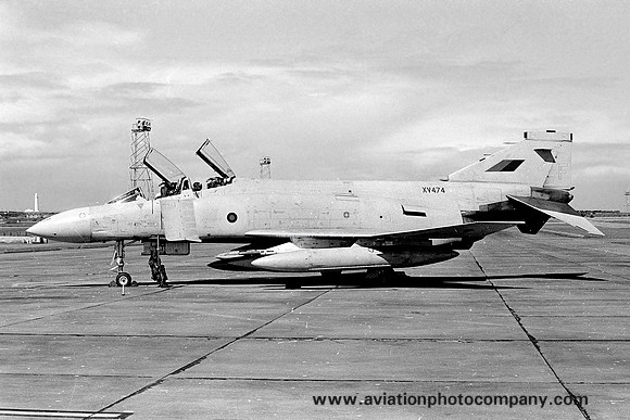 RAF 56 Squadron McDonnell F-4M Phantom FGR.2 XV474/F at RAF Lossiemouth (1979)