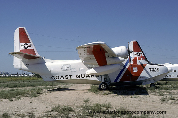 USCG Traverse City Grumman HU-16E Albatross CG7218 stored at MASDC Davis Monthan (1978)