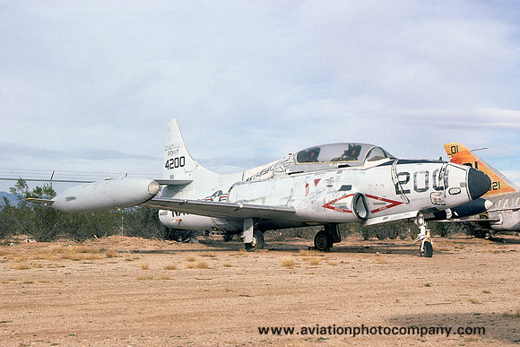US Navy Lockheed T2V/T-1A Seastar 144200 at the Pima County Museum (1975)