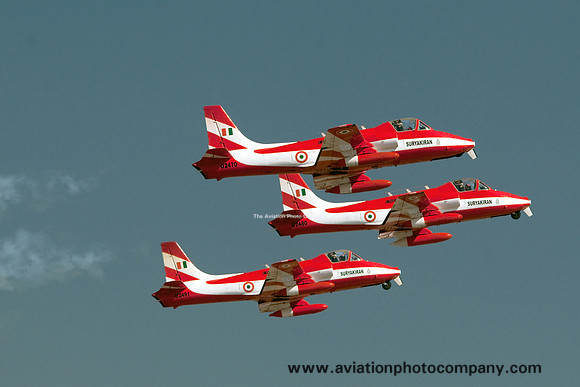 Indian Air Force HAL HJT-6 Kiran II Display Team at Aero India 2011