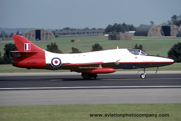 RAE Hawker Hunter T.7 XL563 at IAT Boscombe Down (1992)