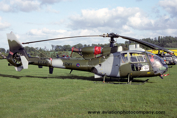 AAC 4 Regiment Westland Gazelle AH.1 XX449 at Middle Wallop (1992)
