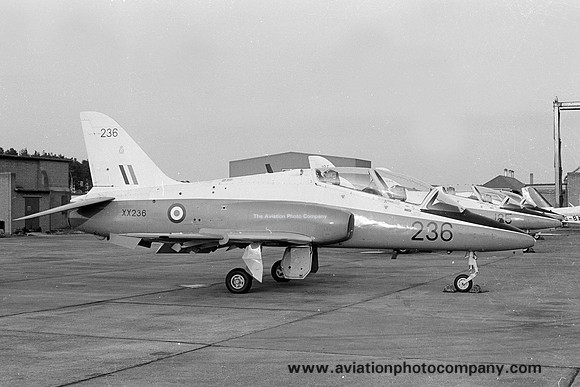 RAF 4 FTS Hawker Siddeley Hawk T.1 XX236/236 at RAF Lossiemouth (1979)