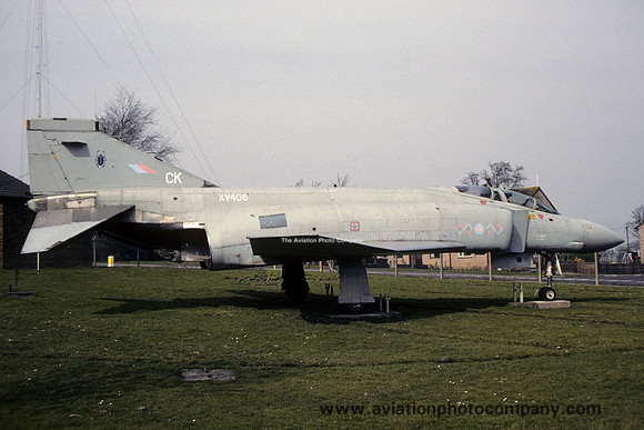 RAF McDonnell F-4M Phantom FGR.2 XV406/CK displayed at Longtown (1992)