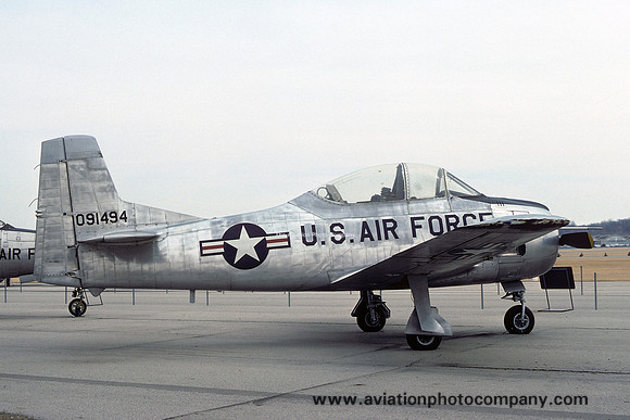 USAF North American T-28A Trojan 49-1494 at the US Air Force Museum (1977)