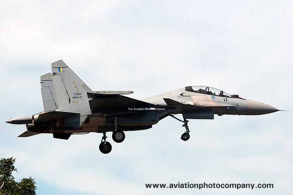 Malaysian Air Force 11 Skn Sukhoi Su-30MKM M52-17 at Butterworth (2011)