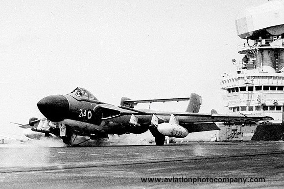 Royal Navy 892 Squadron De Havilland Sea Vixen FAW.1 on board HMS Hermes