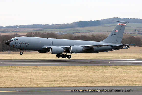 USAF Wisconsin ANG 126 ARS Boeing KC-135R 61-0309 at Prestwick (2013)