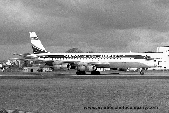 Capitol International Airways Douglas DC-8-55CF N4905C at Prestwick (1967)