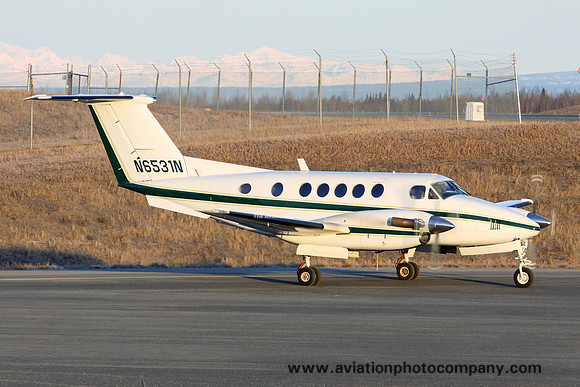 Beech King Air 200 N6531N at Anchorage IAP (2016)