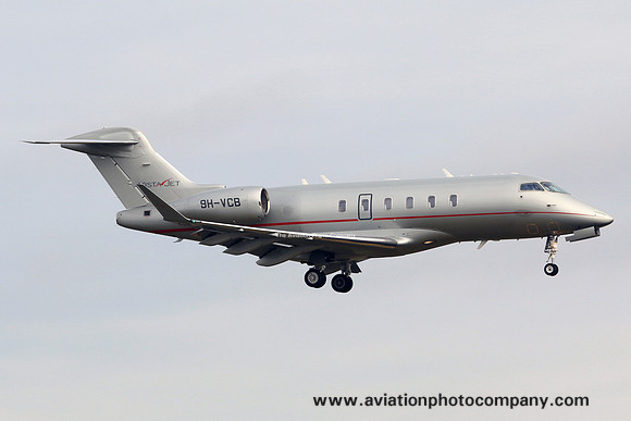 Vistajet Bombardier BD-300 9H-VCB at Prestwick (2015)