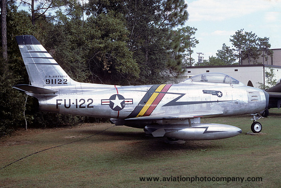 USAF North American F-86A Sabre 49-1122 displayed at Eglin AFB (1984)