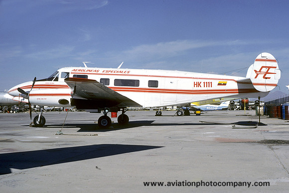 Aerolineas Especiales Beech C-45 Trigear HK1111 (1981)