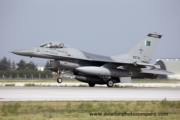 Pakistani Air Force 9 Squadron General Dynamics F-16A Fighting Falcon 92731 during Exercise Anatolian Eagle at Konya (2016)