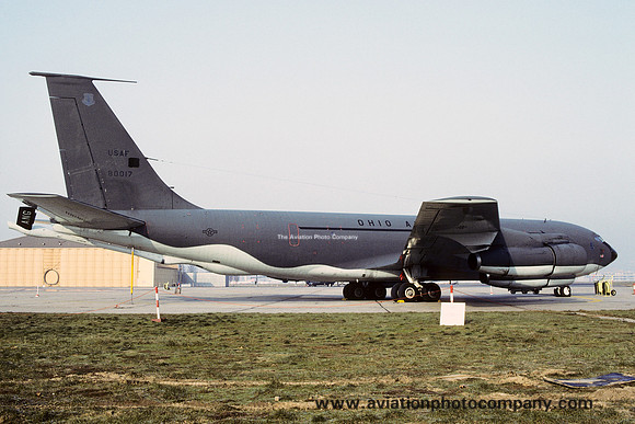 USAF Ohio ANG 145 ARS Boeing KC-135E Stratotanker 58-0017 at Rhein Main (1992)