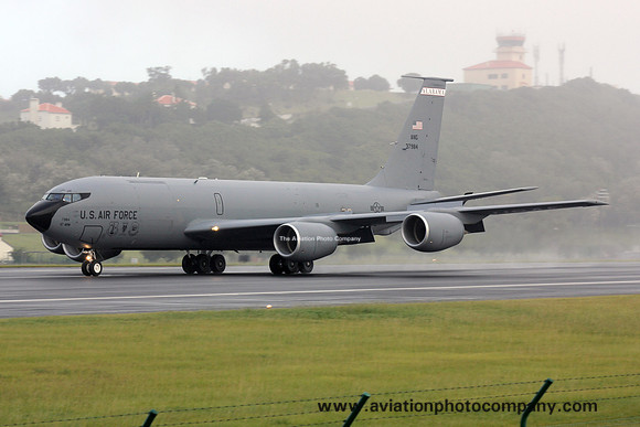 USAF Alabama ANG 106 ARS Boeing KC-135R 63-7984 at Lajes (2015)