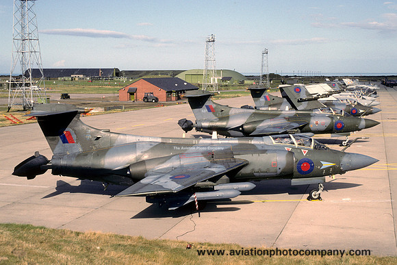 RAF 208 Squadron Blackburn Buccaneer S.2 XV168 at RAF Lossiemouth (1993)