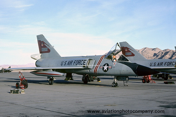 USAF 87 FIS Convair F-106A Delta Dart 59-0099 at Nellis AFB (1981)