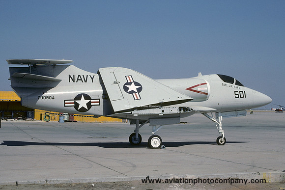 US Navy Douglas A-4A Skyhawk "700904" preserved at NAS Lemoore (1990)