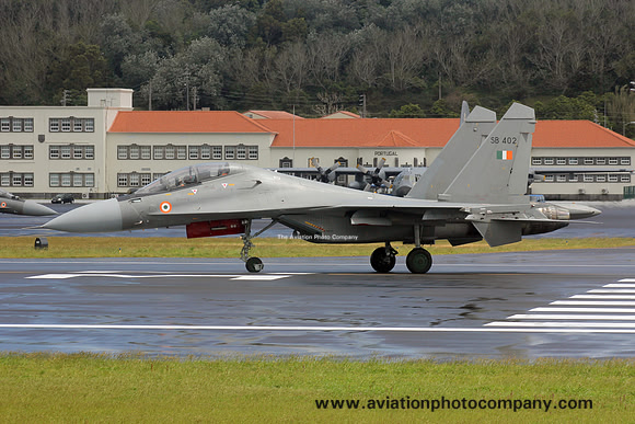 Indian Air Force 15 Squadron Sukhoi Su-30MKI SB402 at Lajes (2016)