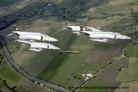 RAF 74 Squadron McDonnell F-4M Phantom FGR.2 formation (1992)