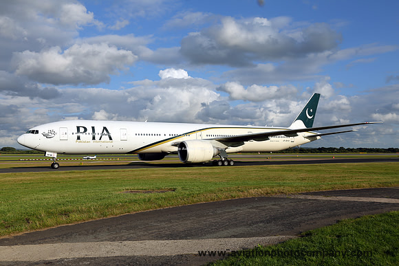 PIA Boeing 777-300ER AP-BHW at Manchester (2014)