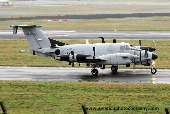 US Army Beech RC-12N Guardrail 88-00327 at Prestwick (2011)