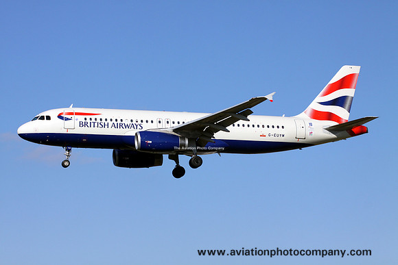 British Airways Airbus A320-200 G-EUYM at London Heathrow (2012)