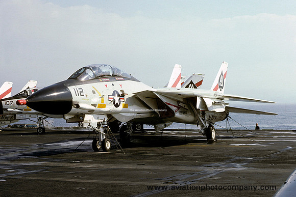 US Navy VF-41 Grumman F-14A Tomcat "AJ-112" on board USS Nimitz (1978)