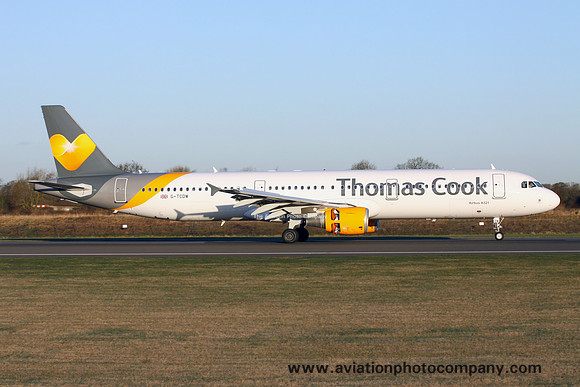 Thomas Cook Airbus A321-200 G-TCDW at Manchester (2016)