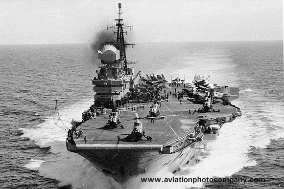 Royal Navy HMS Hermes aircraft carrier