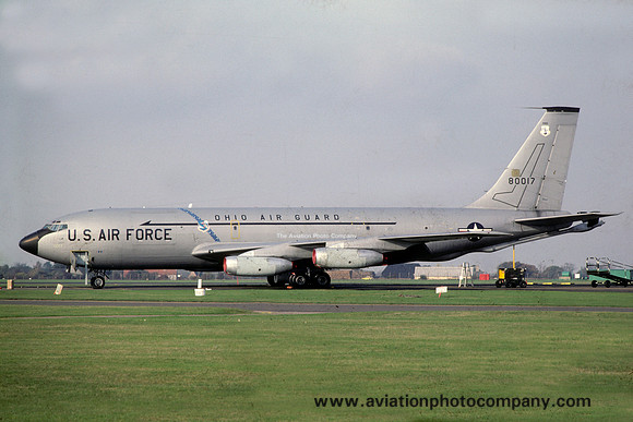 USAF Ohio ANG 145 ARS Boeing KC-135A Stratotanker 58-0017 at RAF Mildenhall (1979)