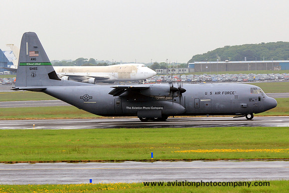 USAF California ANG 115 AS Lockheed C-130J-30 Hercules 05-1465 at Prestwick (2013)