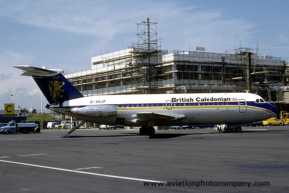 British Caledonian BAC-111 G-ASJF at Newcastle (1981)