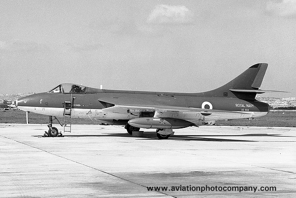 Royal Navy Hawker Hunter GA.11 XE668 at RAF Luqa