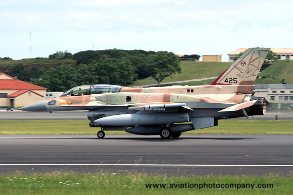Israeli Defense Forces 119 Squadron Lockheed F-16I 425 at Lajes (2009)