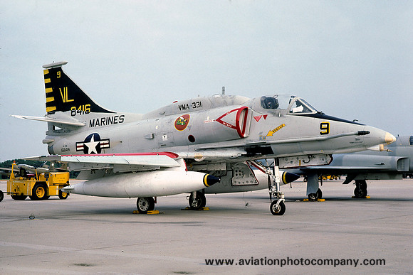 USMC VMA-331 Douglas A-4M Skyahwk 158416/VL-9 at NAS Atlanta (1977)
