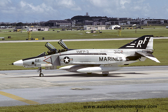 US Marines VMFP-3 McDonnell RF-4B Phantom 153102/RF-611 (1977)
