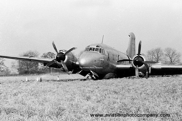 RAF 201 AFS Vickers Varsity T.1 WF371 after crash (1955)