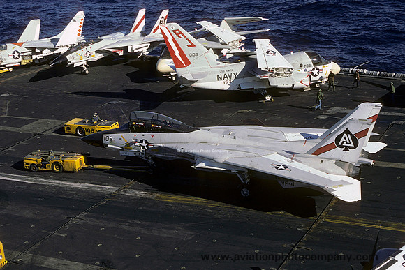 US Navy VF-41 Grumman F-14A Tomcat "AJ-102" on board USS Nimitz (1978)