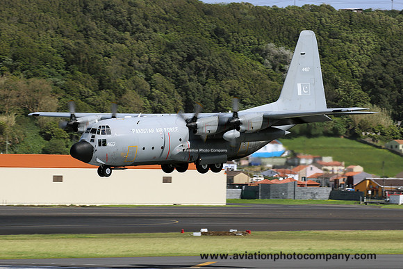 Pakistan Air Force Lockheed C-130E Hercules 4467 at Lajes (2024)