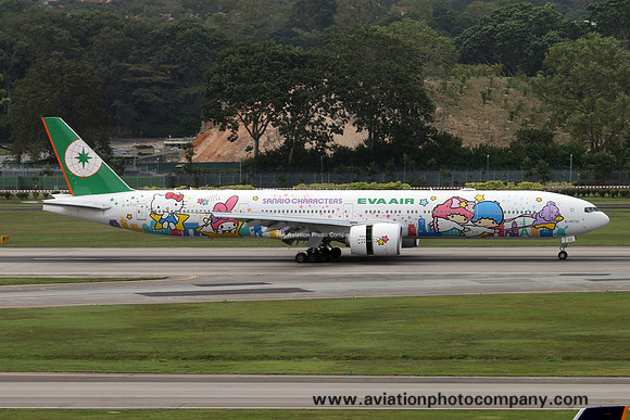 EVA Air Boeing 777-300ER B-16722 at Singapore IAP (2016)