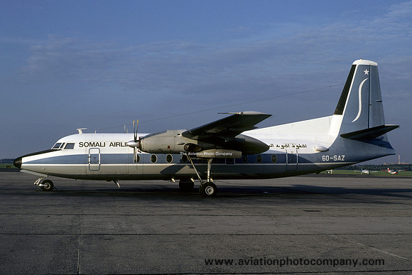 Somali Airlines Fokker F-27-600 6O-SAZ (1981)